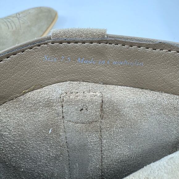 Dolce Vita Amisha Suede Heeled Booties Western Boots Tan/Taupe Womens Size US7.5 - Picture 8 of 13